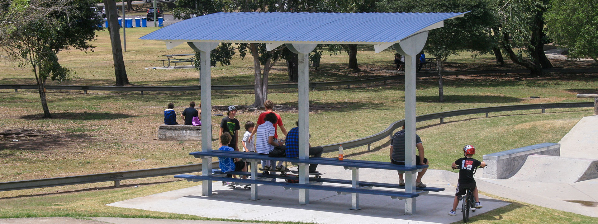 Paragon skate park shelter design installed at Gympie